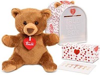 Trudi 高级意大利设计爱盒,6.3 英寸熊毛绒礼品套装,亚马逊*