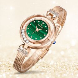 mark fairwhale 马克华菲 手表女款复古小绿表2022新款轻奢简约气质