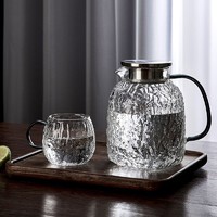 青苹果 耐热玻璃冷水壶树纹家用凉水壶杯大容量客厅玻璃壶泡茶壶水杯套装