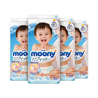 moony 婴儿纸尿裤 XL44片*4包