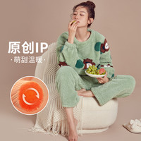 都市丽人 COSMO LADY舒适保暖加厚加绒可外穿睡衣女士家居服女士