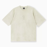 BONELESS 麂皮基础字体logo厚板印花短袖T恤 K1275