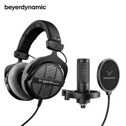 beyerdynamic 拜亚动力 DT990 PRO+M90 PRO X 头戴式监听耳机+麦克风