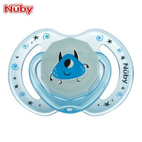 Nuby 努比 清库存品 nuby（努比）夜光安抚奶嘴  tritan 夜光型-蓝白 两只装（6-18个月）