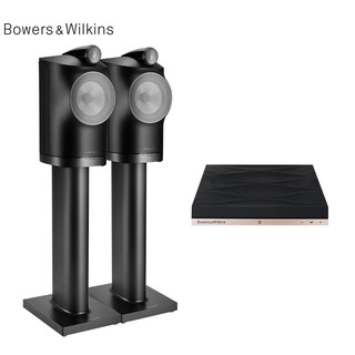 Bowers&Wilkins (宝华韦健)B&W Formation Duo+Audio+支架 无线蓝牙书架音箱组合套装 立体声HIFI音响 黑色