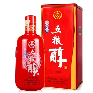 WULIANGYE 五粮液 股份五粮醇红淡雅国产白酒浓香型粮食酒42度500ml*6整箱装