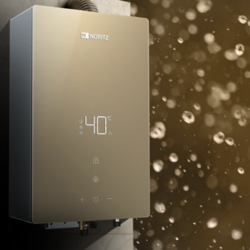 NORITZ 能率 燃气热水器16升 全面屏幻彩系列  搭载水量伺服器 一键节能天然气(JSQ31-EP5A)防冻