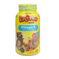 L'il Critters 儿童小熊糖DHA鱼油 天然覆盆子+柠檬味 120粒