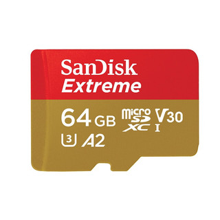 SanDisk 闪迪 至尊极速系列 A2U3V30 Micro-SD存储卡 64GB（U3，A2，V30）