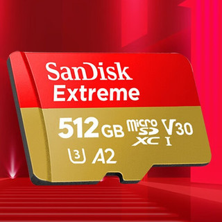 SanDisk 闪迪 至尊极速系列 A2U3V30 Micro-SD存储卡 512GB（U3，A2，V30）