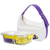 学生专享：LOCK&LOCK; 玻璃保鲜盒 1L 送紫色包+贴纸