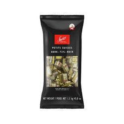 Swiss DELICE 瑞士狄妮诗 狄妮诗  （Swiss Delice）瑞士进口  香醇黑巧克力 超值家庭装 1.3kg 袋 可可固体含量72% 约250块 中秋礼品