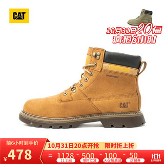 CAT 卡特彼勒 男士高帮工装靴 P723799K3BDC14 棕黄色 42