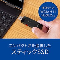 Buffalo SSD 外置 1.0TB USB3.2 Gen2 读写速度600MB/秒 PS5/PS4 已确认 小巧 小型 附带Type-c