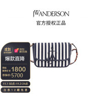 JWANDERSON J W Anderson  “BRAIDED MIDI ANCHOR BAG”女士藏青/白色logo徽标单肩斜挎包 HB0237-FA0043-892