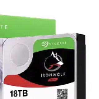 SEAGATE 希捷 酷狼IronWolf Pro系列 3.5英寸 NAS硬盘 18TB（CMR、7200rpm、256MB）ST18000NE000