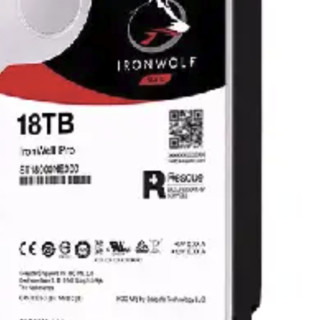 SEAGATE 希捷 酷狼IronWolf Pro系列 3.5英寸 NAS硬盘 18TB（CMR、7200rpm、256MB）ST18000NE000