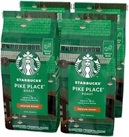 STARBUCKS 星巴克 ?派克广场中型烤咖啡豆 450g 袋装，10 克，（4 个装）