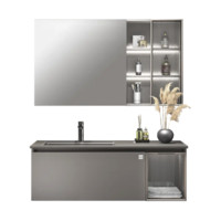  顾家家居 KUKA  G-06202 简约浴室柜组合 轻奢灰 100cm
