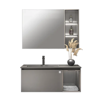  顾家家居 KUKA  G-06202 简约浴室柜组合 轻奢灰 80cm