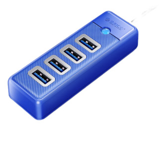 ORICO 奥睿科 USB-A拓展坞 四合一 1m 宝石蓝