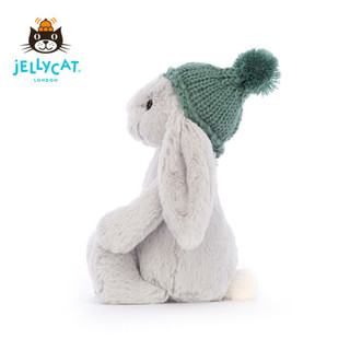 jELLYCAT 2022新品害羞温暖邦尼兔银色 可爱公仔毛绒玩具安睡小玩偶生日礼物 害羞温暖邦尼兔银色 H18 X W9 CM