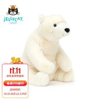 jELLYCAT 圣诞新品 埃尔文北极熊 柔软毛绒玩具安抚睡觉抱枕玩偶生日礼物送礼可爱公仔 埃尔文北极熊 H21 X W12 CM