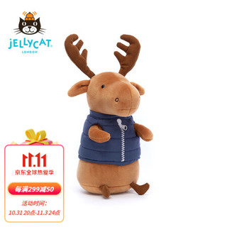 jELLYCAT 露营麋鹿 柔软毛绒玩具安抚睡觉抱枕玩偶生日礼物送礼可爱公仔 露营麋鹿 H18 X W19 CM