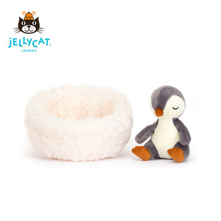 jELLYCAT 圣诞新品 冬眠企鹅 柔软毛绒玩具安抚睡觉抱枕 冬眠企鹅 H13 X W13 CM