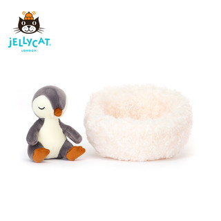 jELLYCAT 圣诞新品 冬眠企鹅 柔软毛绒玩具安抚睡觉抱枕 冬眠企鹅 H13 X W13 CM