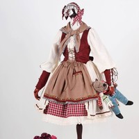 Puppets and Doll 古典玩偶 小红帽FS  Lolita洛丽塔 女士连衣裙 咖色