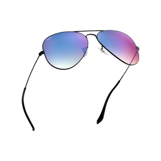 Ray-Ban 雷朋 Aviator飞行员系列 男女款太阳镜 RB3025-002/40 黑色框蓝色渐变片 62mm