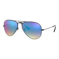 Ray-Ban 雷朋 Aviator飞行员系列 男女款太阳镜 RB3025-002/40 黑色框蓝色渐变片 62mm