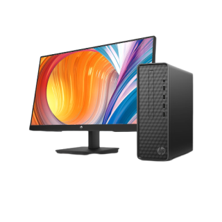 HP 惠普 小欧 S01 十二代酷睿版 21.5英寸 商用台式机 黑色（酷睿i3-12100、核芯显卡、8GB、512GB SSD、风冷 ...