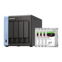 威联通 TS-464C 4盘位 NAS存储（8GB、N5105） 希捷酷狼16TB