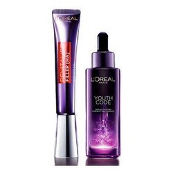 L'OREAL PARIS 巴黎欧莱雅 欧莱雅（LOREAL）全新黑精华紫熨斗生日礼盒护肤套装生日礼物送女友