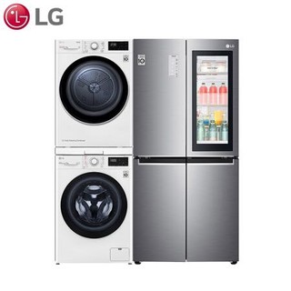 LG 乐金 530升敲一敲+10.5KG蒸汽洗+9KG进口热泵烘干机 冰洗烘套装