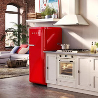 Smeg 斯麦格 意大利进口冰箱 50年代复古厨房家用单开门家用电冰箱256L  FAB28系列 红色