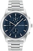 Calvin Klein 男士模拟石英手表不锈钢表带 25200208, *蓝
