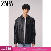 ZARA 冬季新款男装 仿皮棉服衬衫外套 8281800 800
