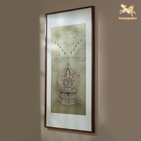 铜师傅 手工錾刻 铜雕画《清代 丁观鹏 宝相观音图》装饰画 壁画