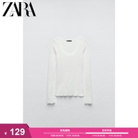 ZARA 秋新款 女装 白色半透明 T 恤 5039686 250