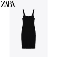 ZARA 新款 女装 黑色时尚性感弹性吊带连身裙 5644866 800