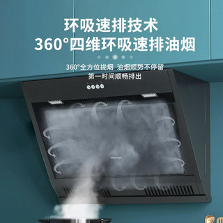 海信（Hisense）油烟机18m³大吸力抽油烟机家用抽烟机小户型厨房经典侧吸油烟机以旧换新DJ7501A