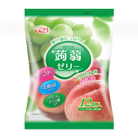 真光 乳酸菌蒟蒻果冻 白桃玫瑰葡萄味216g 日本进口 儿童零食 休闲零食 网红果冻