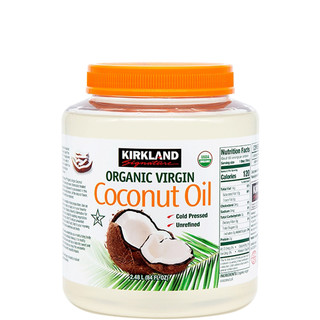 科克兰 柯克兰Kirkland天然有机冷榨初榨椰子油2.48L/罐食用护发