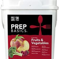 Prep Basics 水果和蔬菜种类 | 紧急食品供应 长达 30 年的保质期 | 8 个密封袋