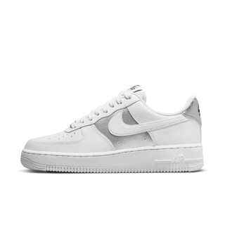 NIKE 耐克 Air Force 1 '07 女子运动板鞋 DD8959-104 白色/黑/金属银 39