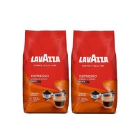 LAVAZZA 拉瓦萨 经典意式浓缩金牌咖啡豆现磨香醇黑咖啡1kg*2袋
