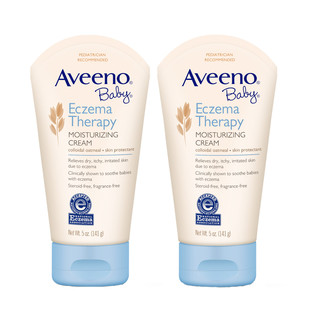 Aveeno 艾惟诺 艾维诺燕麦婴儿多效修护润肤霜不刺激141g*2